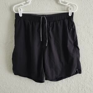Rhone Men's 7" Black Athletic Shorts w/ Liner Athletic 4-Way Stretch